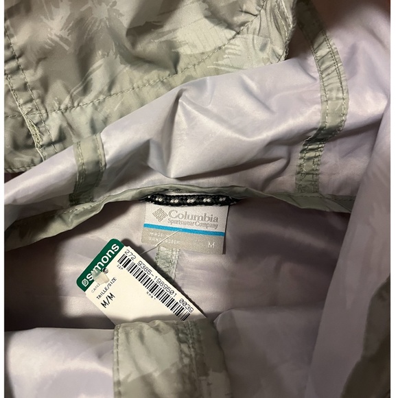 Columbia green camo long sleeve hooded windbreaker jacket NWT - Picture 6 of 9